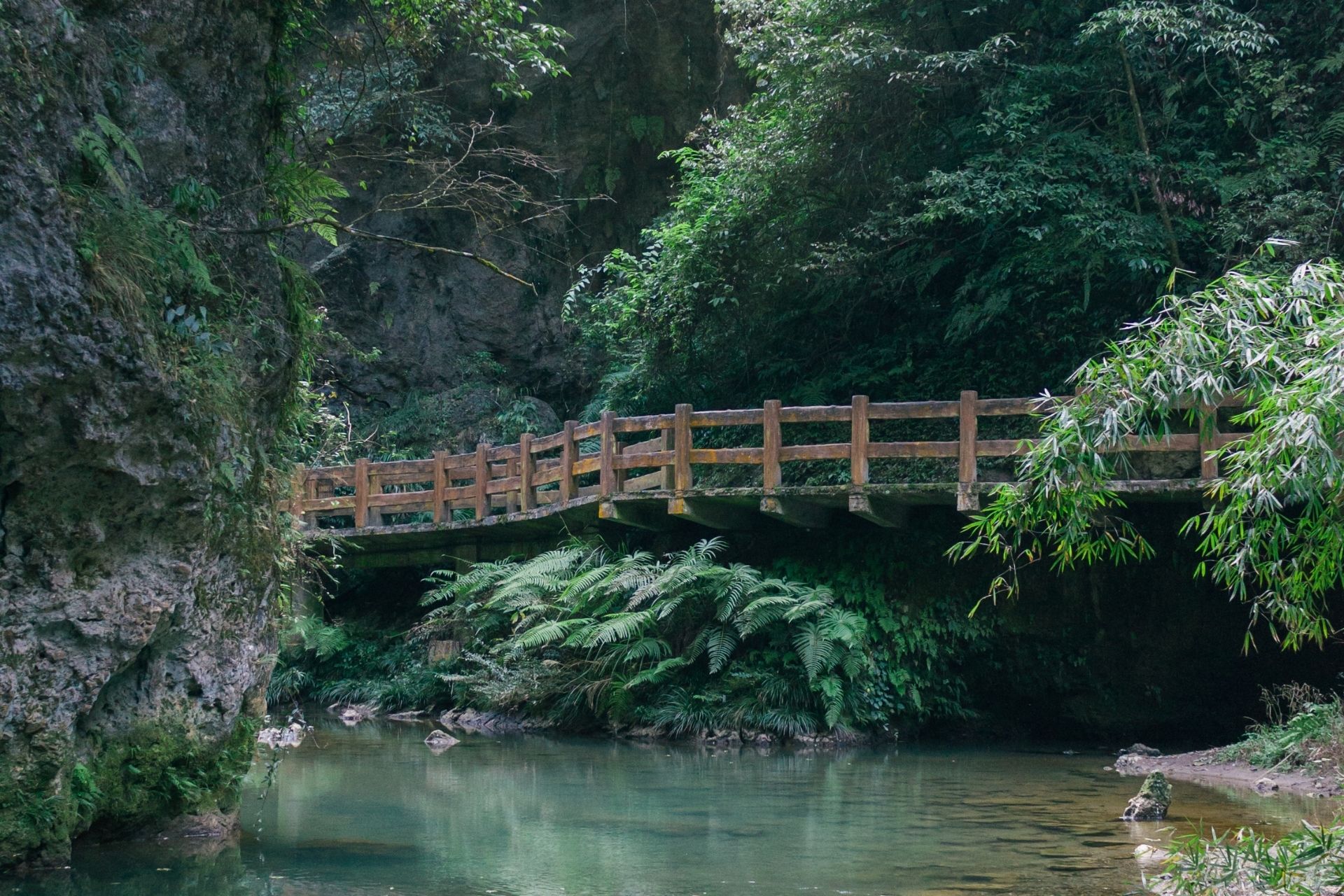 Three Natural Bridges, Wulong ancient natural bridge,Chongqing China